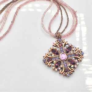 Lia Sophia “Artesia” Purple Pendant Necklace